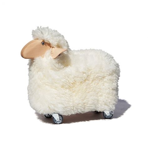  Rutschtier Schaf in weiss mit flauschigem Naturfell 