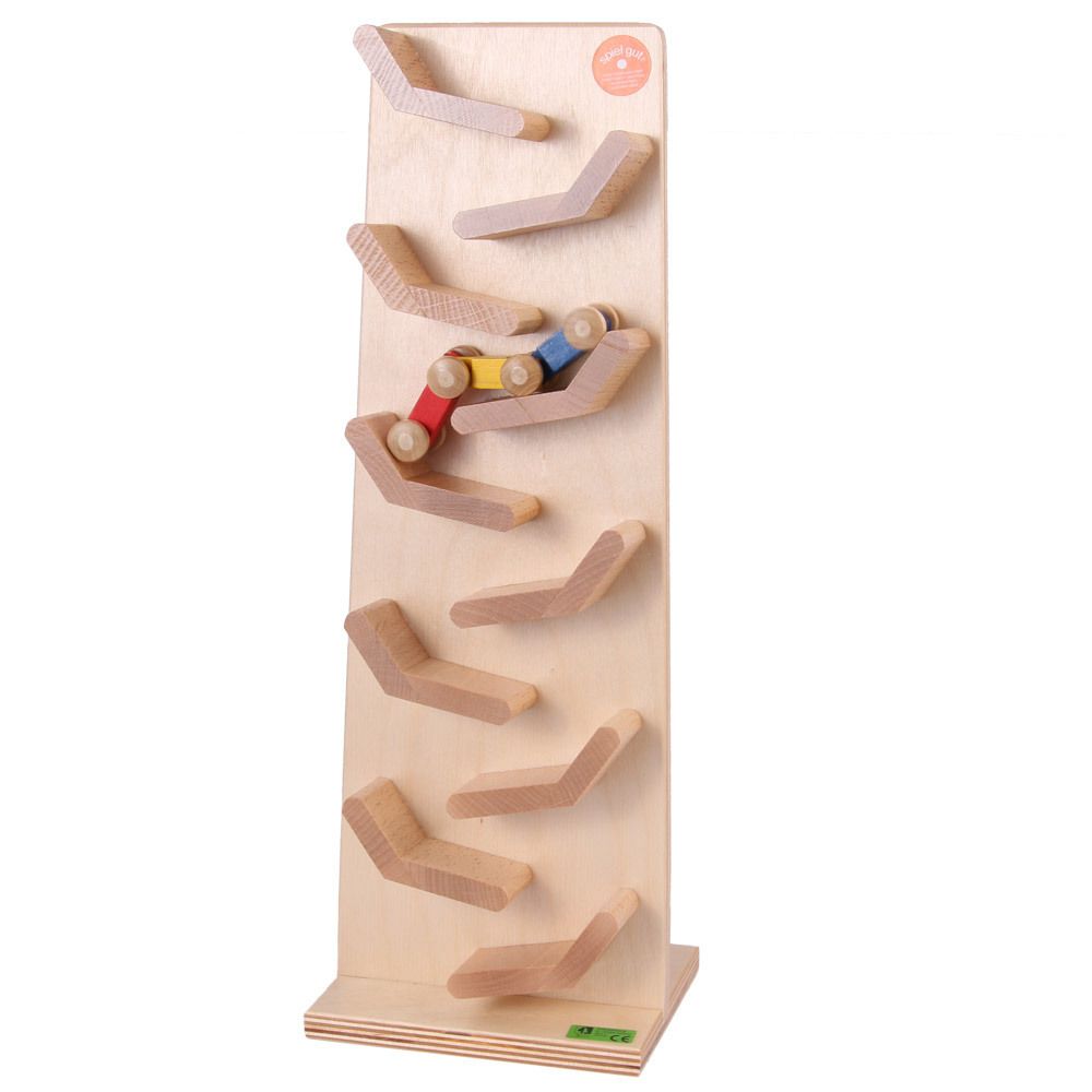Kaskadenturm mit Tausendfüßler natur, „spiel gut“, Beck Holzspielzeug.